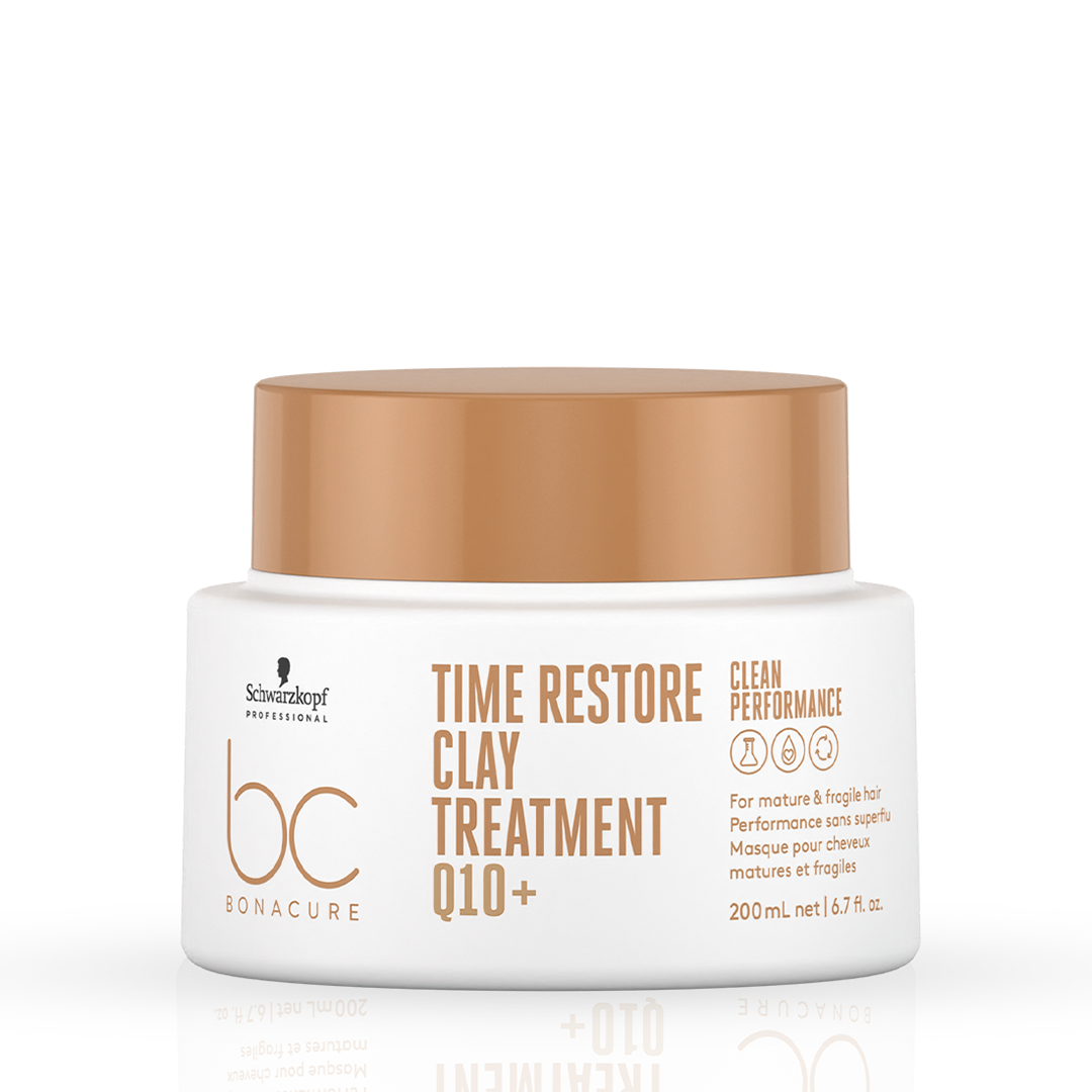 Schwarzkopf Professional Bonacure Time Restore Clay Treatment Mask with Q10+ | For Mature Hair
